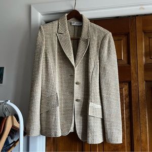 St. john neutral tone tweed blazer
